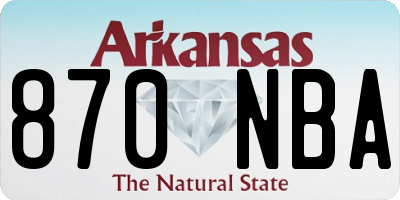 AR license plate 870NBA