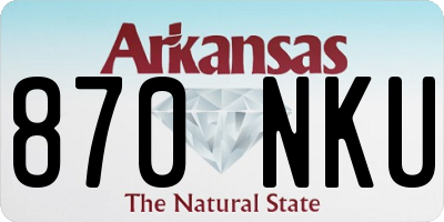 AR license plate 870NKU