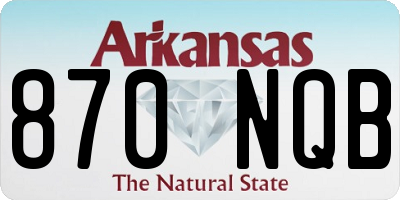 AR license plate 870NQB