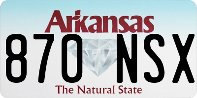 AR license plate 870NSX