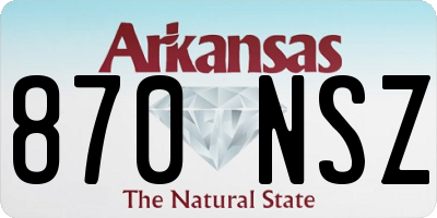 AR license plate 870NSZ