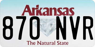 AR license plate 870NVR