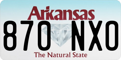 AR license plate 870NXO