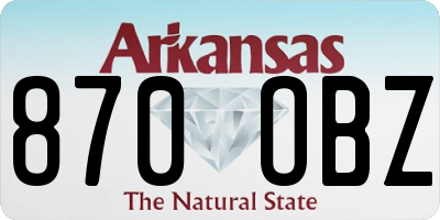 AR license plate 870OBZ
