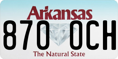 AR license plate 870OCH