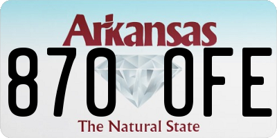 AR license plate 870OFE