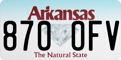 AR license plate 870OFV