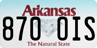 AR license plate 870OIS