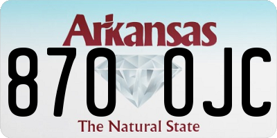 AR license plate 870OJC