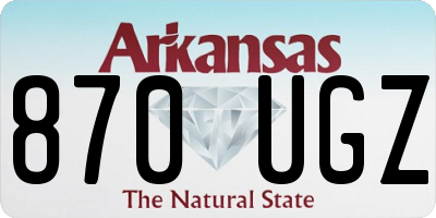 AR license plate 870UGZ