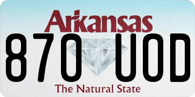 AR license plate 870UOD