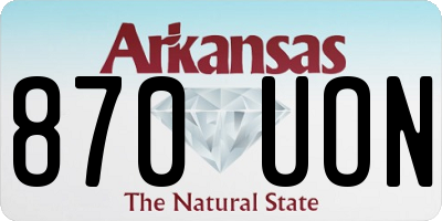 AR license plate 870UON