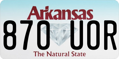 AR license plate 870UOR