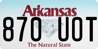 AR license plate 870UOT