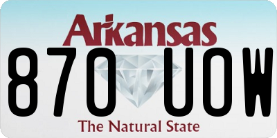 AR license plate 870UOW