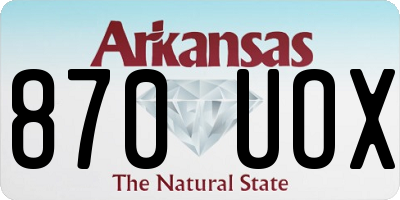 AR license plate 870UOX