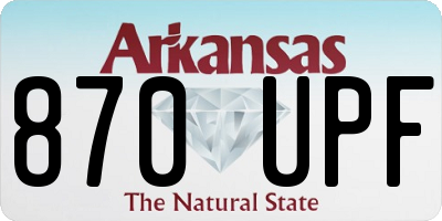 AR license plate 870UPF