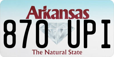 AR license plate 870UPI