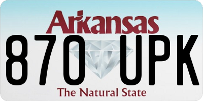 AR license plate 870UPK