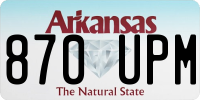 AR license plate 870UPM