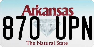 AR license plate 870UPN