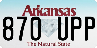 AR license plate 870UPP