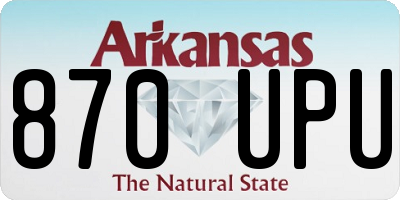 AR license plate 870UPU