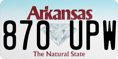 AR license plate 870UPW