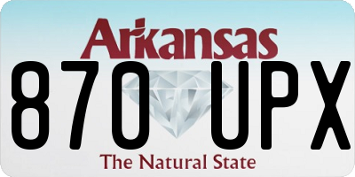 AR license plate 870UPX