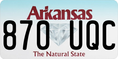 AR license plate 870UQC