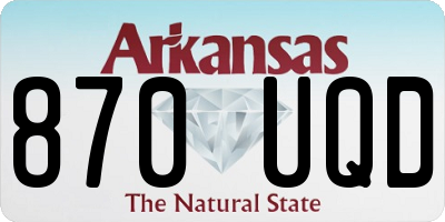 AR license plate 870UQD