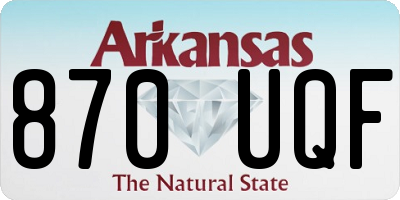 AR license plate 870UQF