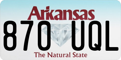 AR license plate 870UQL