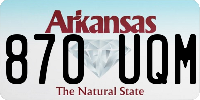 AR license plate 870UQM