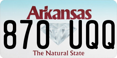 AR license plate 870UQQ