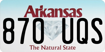 AR license plate 870UQS