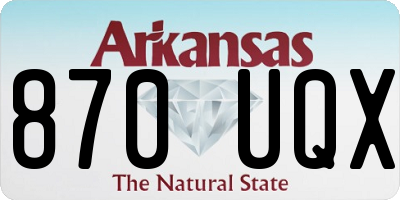 AR license plate 870UQX
