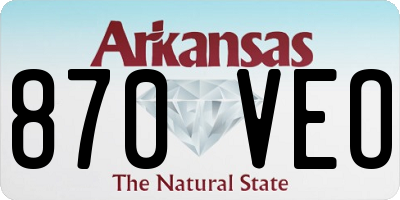 AR license plate 870VEO