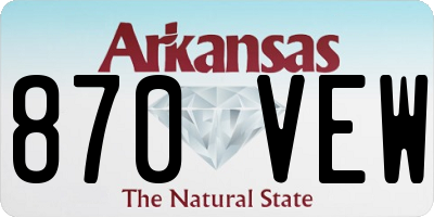 AR license plate 870VEW