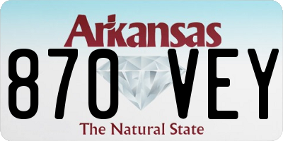 AR license plate 870VEY