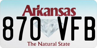 AR license plate 870VFB