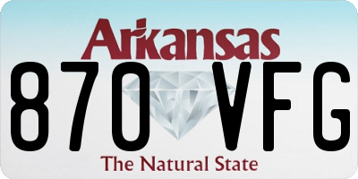 AR license plate 870VFG