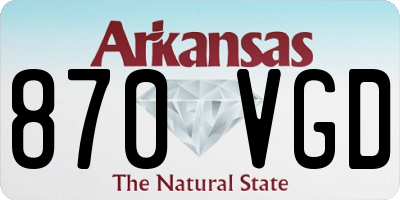 AR license plate 870VGD