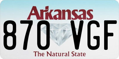AR license plate 870VGF