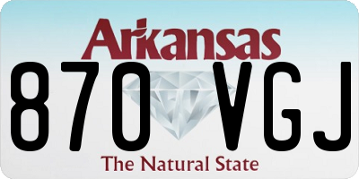 AR license plate 870VGJ