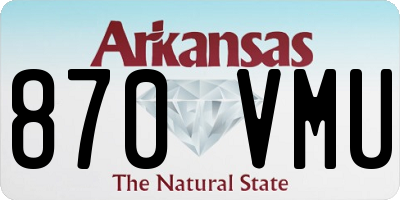 AR license plate 870VMU