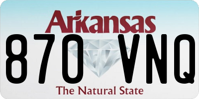 AR license plate 870VNQ