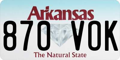 AR license plate 870VOK