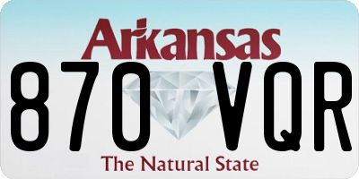 AR license plate 870VQR