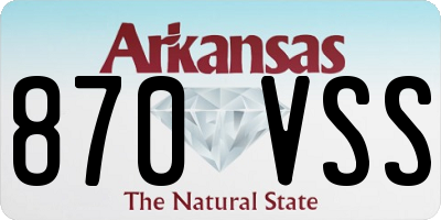 AR license plate 870VSS